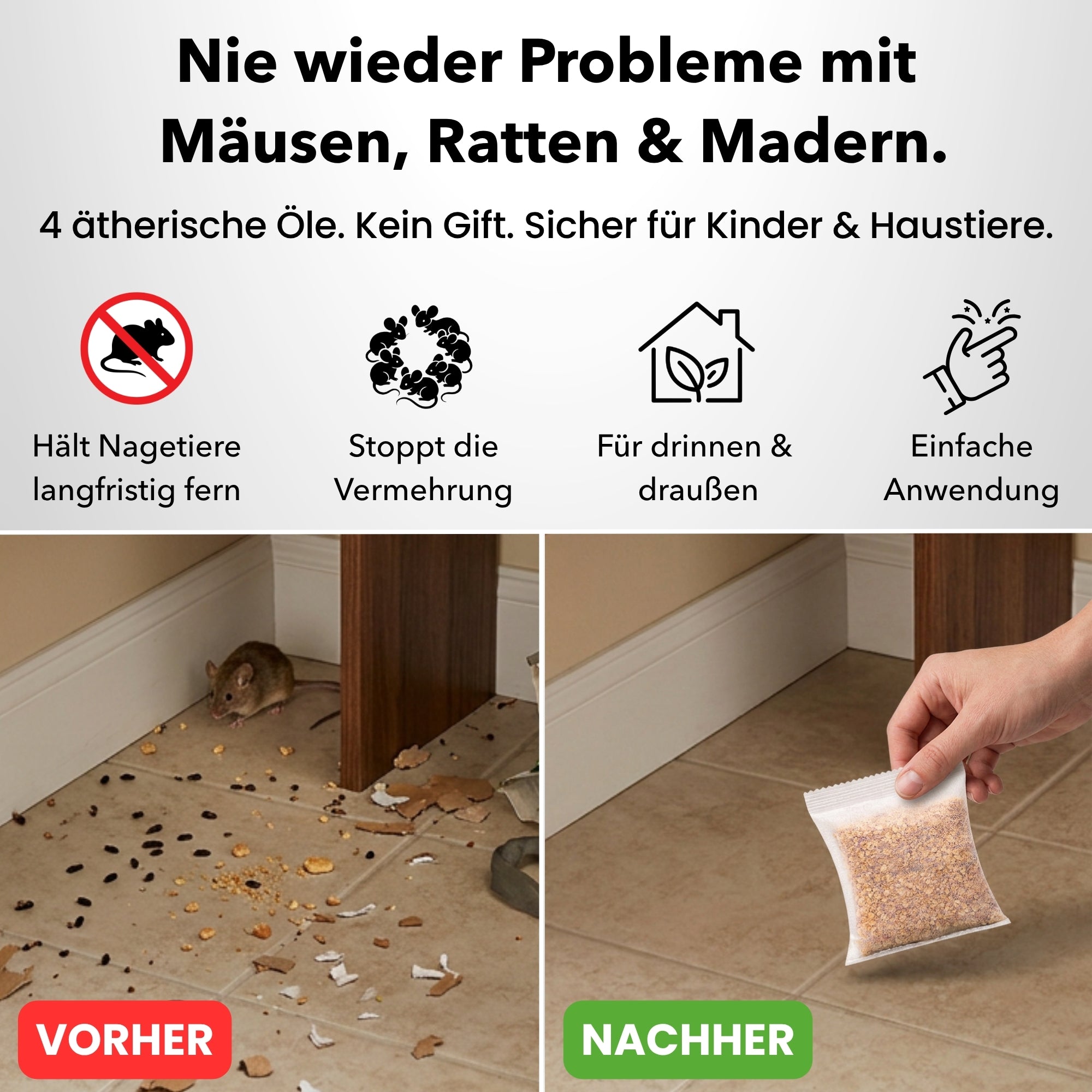 bronoir™ Ratten- & Mäuse Abwehrbeutel