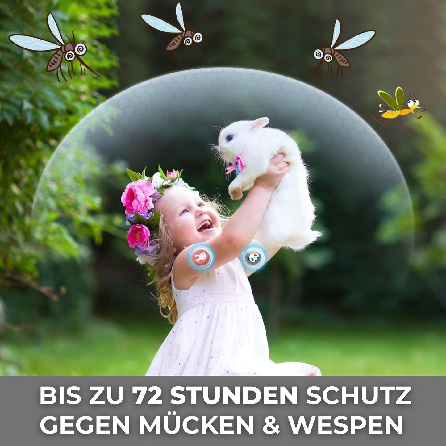 Mückenschutz Aufkleber