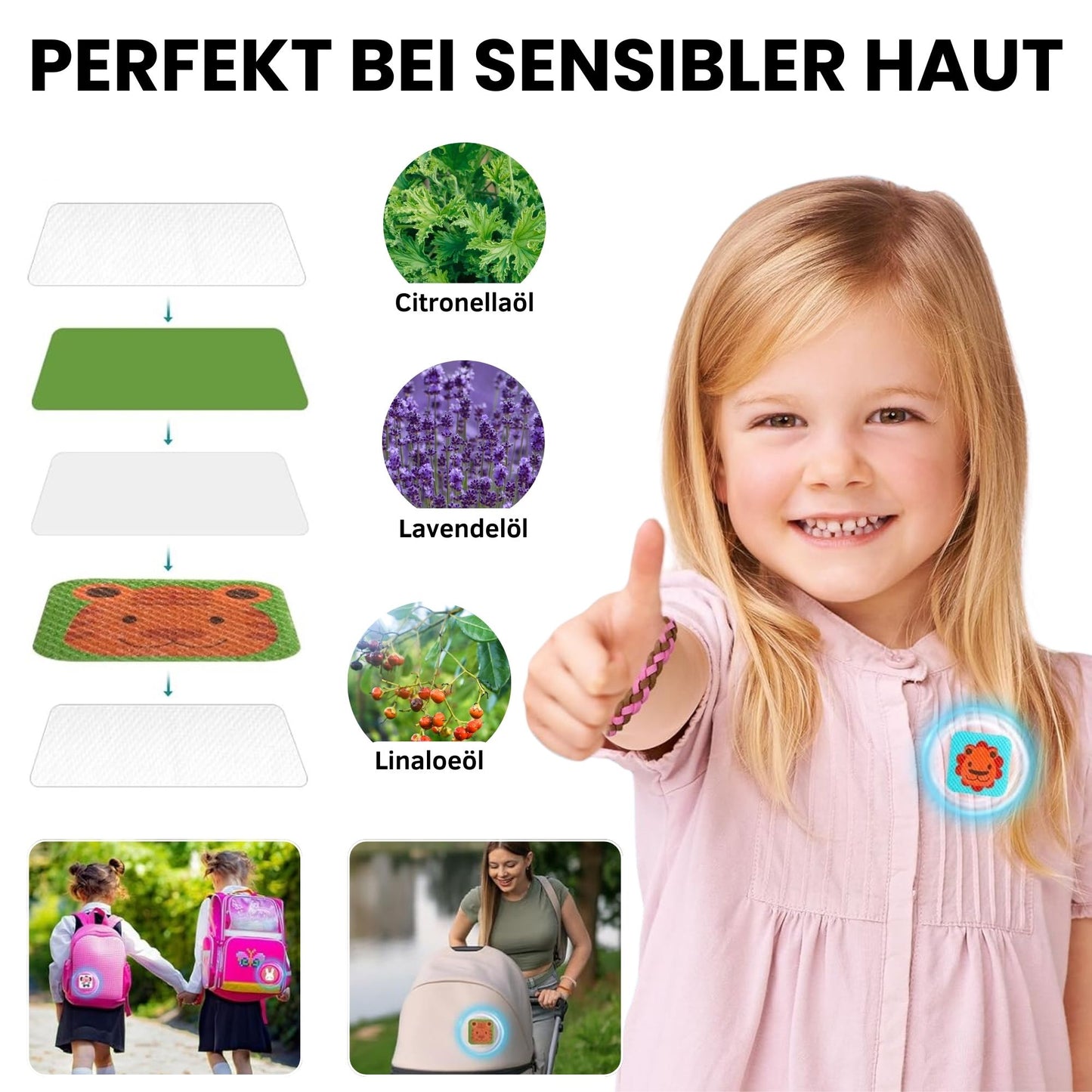 Mückenschutz Aufkleber